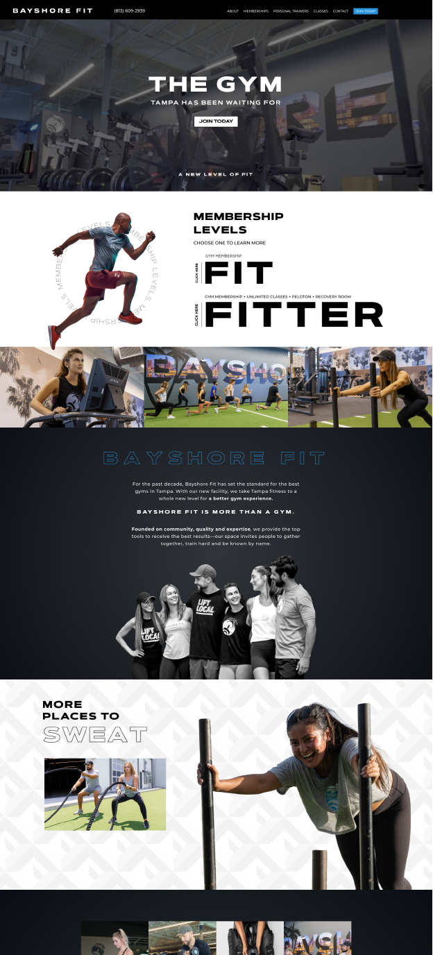 bayshore fit website design and development